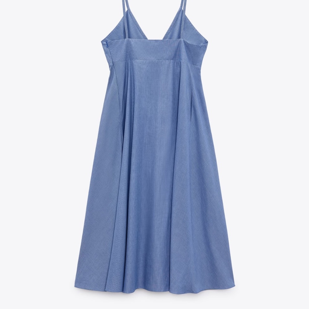 Zara limited edition stripped poplin dress you cannot miss - Picture 5 of 6